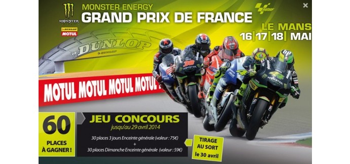 Motoblouz: 60 places pr le Grand Prix de France de Moto à gagner