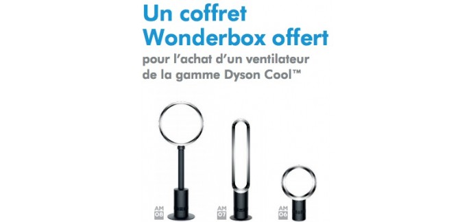 Boulanger: Un coffret Wonderbox bien être offert pour l'achat d'un ventilateur Dyson Cool