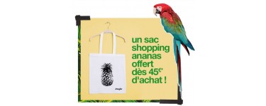 Jennyfer: Un sac shopping Ananas offert dès 45€ d'achat