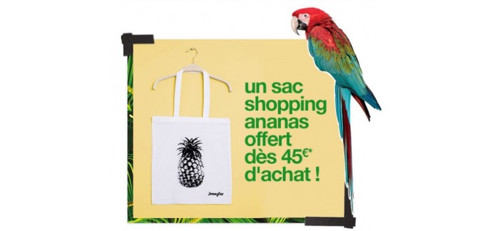 Jennyfer: Un sac shopping Ananas offert dès 45€ d'achat