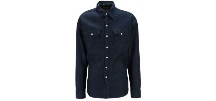 Galeries Lafayette: Chemise Levi's en jean bleu brut droite à 37,75€ au lieu de 75€