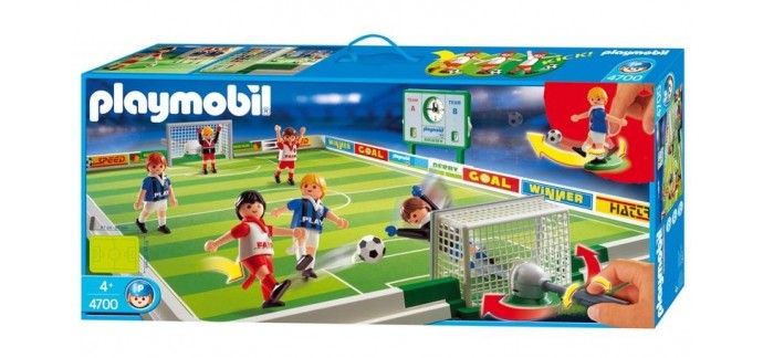 Auchan: Terrain de football Playmobil 4700 avec 6 joueurs à 39,9€ au lieu de 79,9€