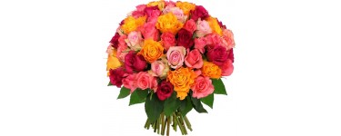 Florajet: 1 bouquet de 50 roses multicolores à gagner par jour