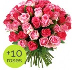 Aquarelle: 10 roses offertes pour l'achat d'un bouquet