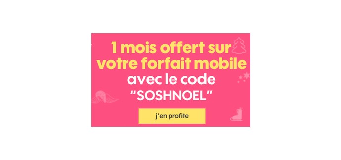 Sosh: 1 mois offert sur votre forfait mobile