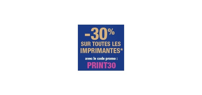 Carrefour: 30 % de réduction sur toutes les imprimantes pendant 24h