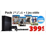 Cdiscount: Pack PS4 + un jeu au choix : GTA5 COD Advanced Warfare Destiny ... pour 399,99€