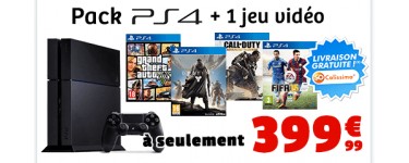 Cdiscount: Pack PS4 + un jeu au choix : GTA5 COD Advanced Warfare Destiny ... pour 399,99€