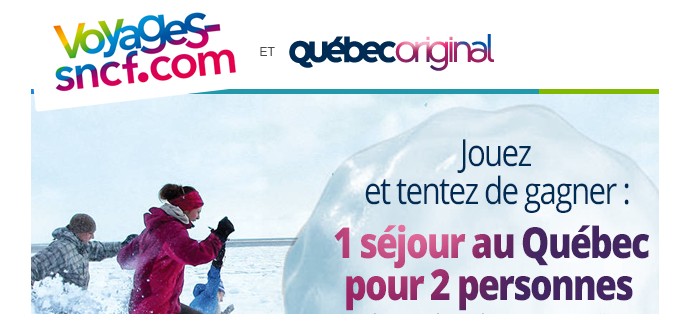 SNCF Connect: Un séjour au Québec pour 2 personnes en hôtel 4* à gagner
