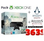 Cdiscount: Console Xbox One + les jeux Assasin's Creed Unity et Black Flag pour 343,63€