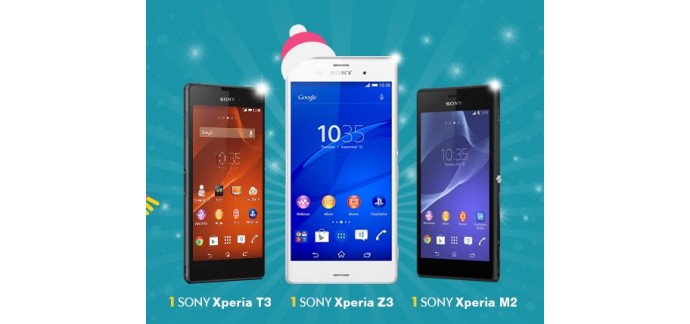 Sosh: 1 Sony Xperia Z3, 1 Xperia T3, 1 Xperia M2 & 15 packs de Noel Sosh à gagner