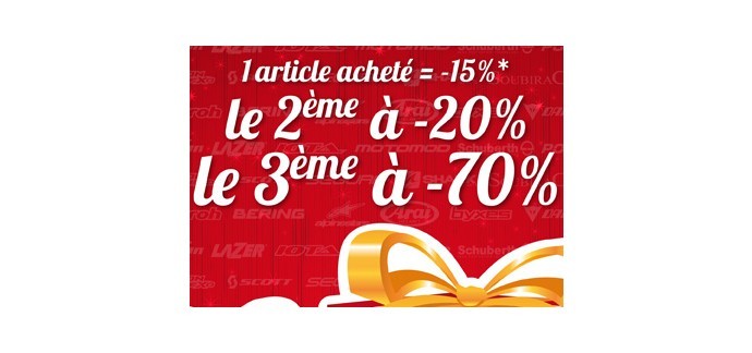 Cardy: - 15% pour 1 article, - 20% pour 2 articles et - 70% pour 3 articles achetés