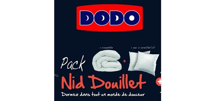 Carrefour: Pack Couette + Oreiller DODO à 39,90€ au lieu de 82,90€