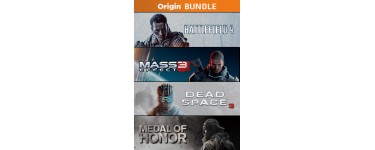 Origin: Les jeux Battlefiedl 4 + Mass effect 3 + Dead Space 3 + Medal of Honor sur PC pour 19,99€