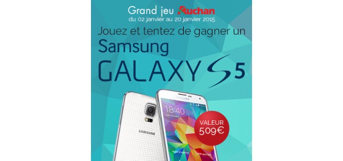 Auchan: Un smartphone samsung Galaxy S5 à gagner