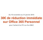 Cdiscount: 30€ de réduction immédiate sur Office 365 personnel pour l'achat d'un Mac ou d'un PC