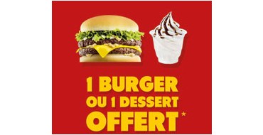 Quick: 1 burger ou 1 dessert offert pour un menu XL acheté avec le pass étudiant