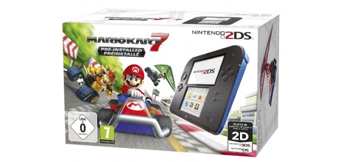 Fnac: [Adhérents] Console Nintendo 2DS + le jeu Mario Kart 7 à 69,99€ (dont 20€ offerts en chèque cadeau)