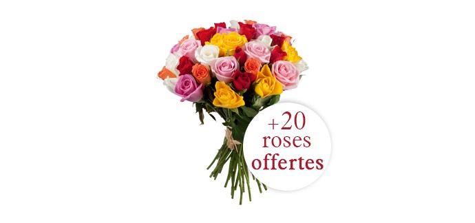 Au Nom de la Rose: 20 roses offertes pour l'achat de 30 roses