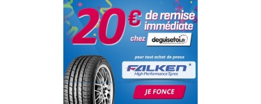 Allopneus: 20 € de bon d'achat deguisetoi.fr offerts pour tout achat de pneus Falken 