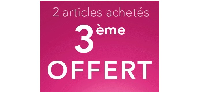 Darjeeling: 2 articles soldés achetés = le 3ème offert