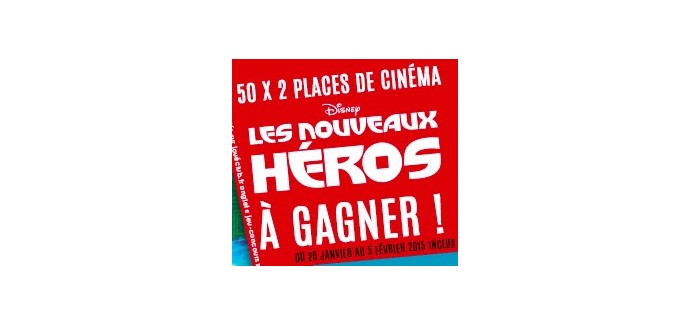 JouéClub: 50 lots de 2 places de cinéma pour le film d'animation Les Nouveaux Héros à gagner