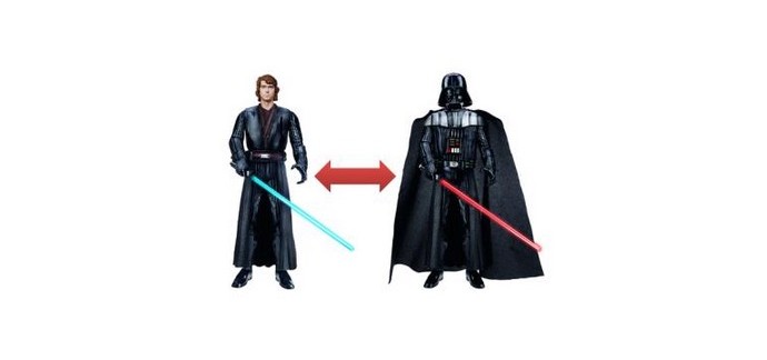 Fnac: Figurine Star Wars d'Anakin SkyWalker transformable en Darth Vader à 17,56€