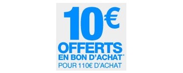Norauto: 10€ offerts en bon d'achat pour 110€ d'achat puis 5€ par tranche de 60€
