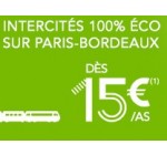 SNCF Connect: Trains INTERCITES Paris-Bordeaux dès 15 € l'aller simple