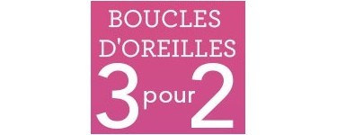 Claire's: 3 paires de boucles d'oreilles pour le prix de 2