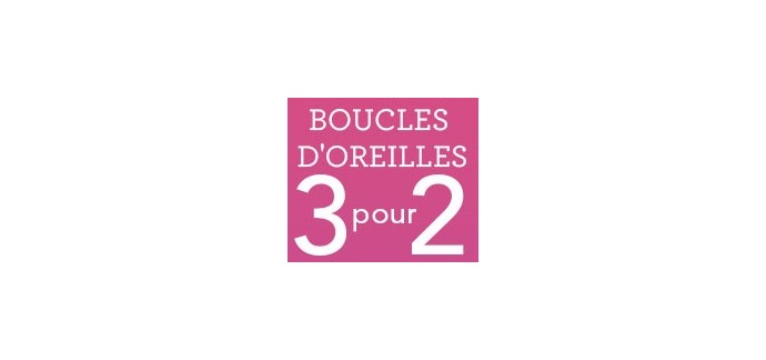 Claire's: 3 paires de boucles d'oreilles pour le prix de 2