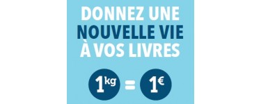Cultura: 1€ offert en bon de réduction pour 1kg de livres rapportés