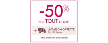 Yves Rocher: - 50 % sur tout le site et la livraison offerte dès 15 € d'achat