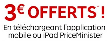 Rakuten: 3€ offerts en téléchargeant l'application Mobile ou iPad