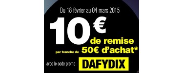 Dafy Moto: 10€ offerts par tranche de 50€ dès 100€ d'achat