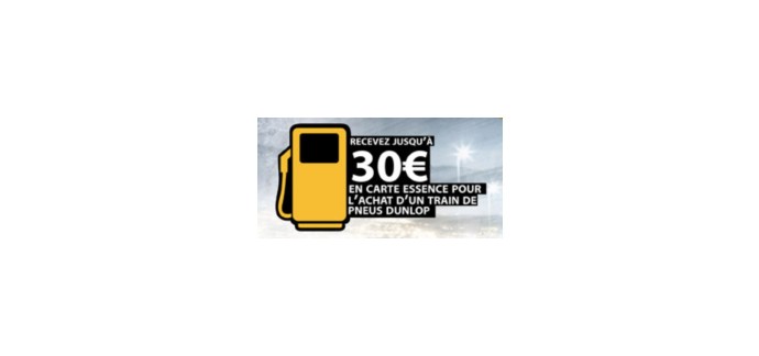 Cardy: Achetez un train de pneu Dunlop et récupérez jusqu'à 30€