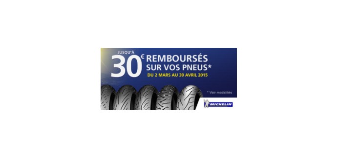 Allopneus: 30€ remboursés pour l'achat de pneus moto Michelin