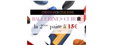 La Halle: La 2ème paire de Ballerines en cuir à 15€