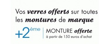 Optical Center: Verres offerts sur les montures de marque + 2ème monture offerte dès 150€