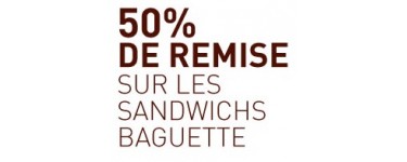 Class'Croute: 50% de réduction sur tous les sandwichs baguette
