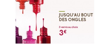 Yves Rocher: 3 vernis à ongles pour 3 €