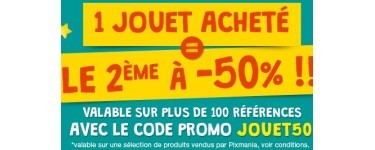 Pixmania: 1 jouet acheté = le 2ème à - 50% 