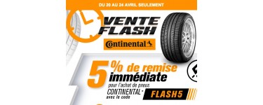 Allopneus: 5 % de remise immédiate pour l'achat de pneus continental