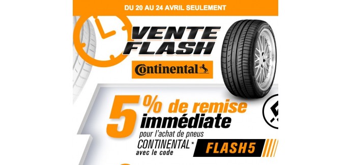 Allopneus: 5 % de remise immédiate pour l'achat de pneus continental