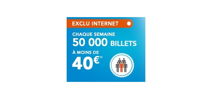 SNCF Connect: 50000 billets à moins de 40€ avec votre carte de réduction SNCF