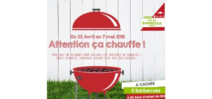 LIDL: 5 barbecue et 50 bons d'achat de 50€ à gagner