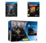 Cdiscount: Pack PS4 500 Go + The Order : 1886 + Bloodborne + Minecraft pour 399,99€