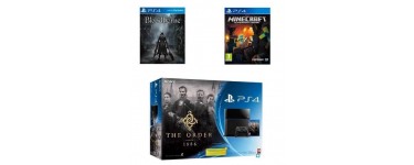 Cdiscount: Pack PS4 500 Go + The Order : 1886 + Bloodborne + Minecraft pour 399,99€