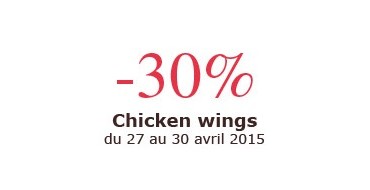 Carré de boeuf: 30% de réduction sur les ailes de poulet
