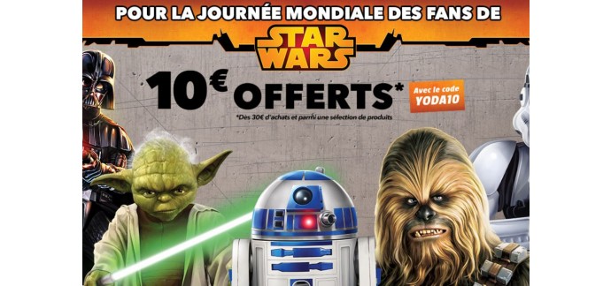 Cdiscount: 10€ offerts dès 30€ d'achat sur une sélection d'articles Star Wars